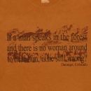 Man Speaks in Forest